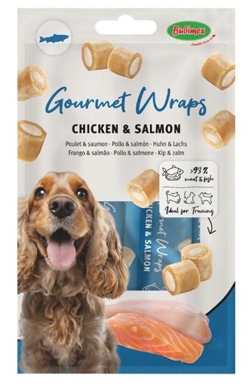 Picture of Bubimex Gourmet Wraps – Soft Dog Treats w Chicken & Salmon